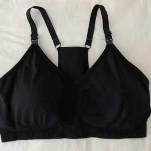 Kindred Bravely Sublime Hands Free Pumping and Nursing Sports Bra Black L